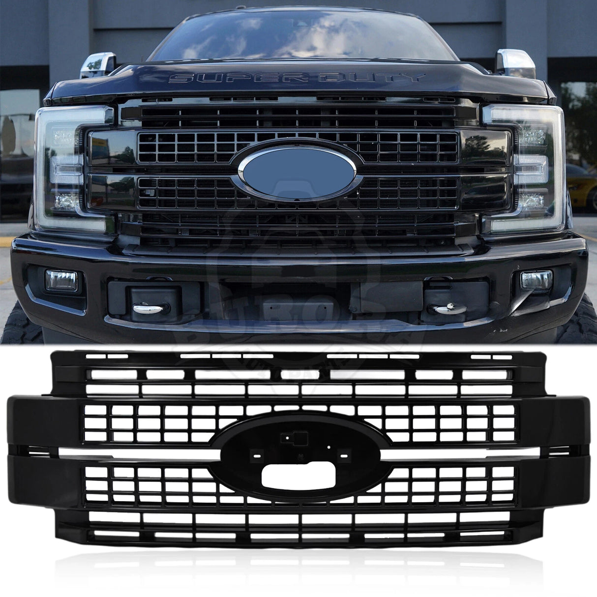 2017-2019 Ford Super Duty F250/F350 Platinum Grill - AutoLEDTech.com