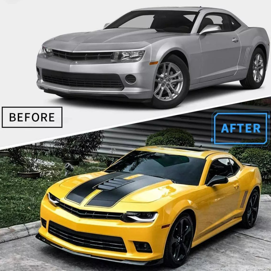 2014-2015 Chevrolet Camaro LED DRL Projector Headlights - 2016+ Style Design