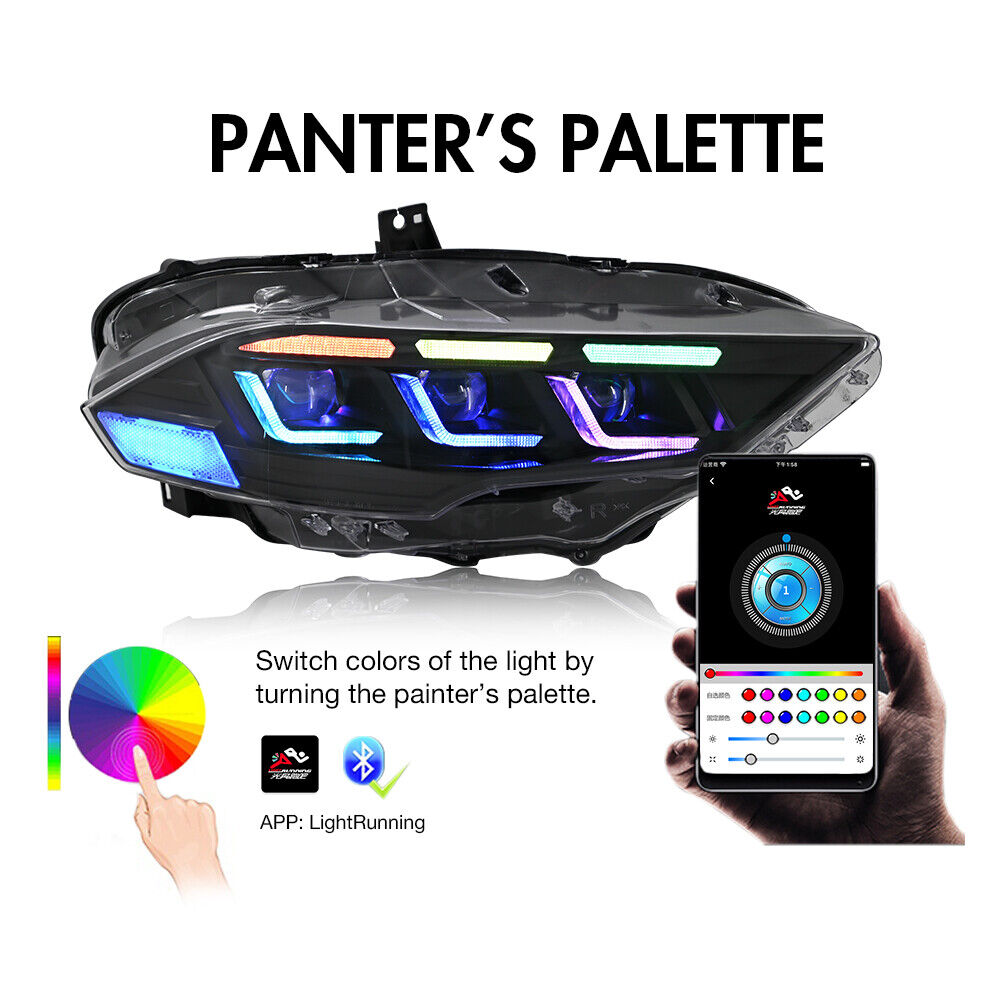 2018-2023 Ford Mustang S650-Style LED DRL Headlights