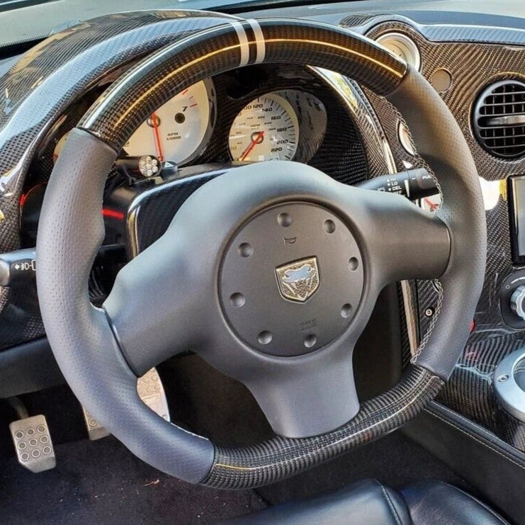 1996-2010 Dodge Viper Custom Carbon Fiber LED Steering Wheel - AutoLEDTech.com