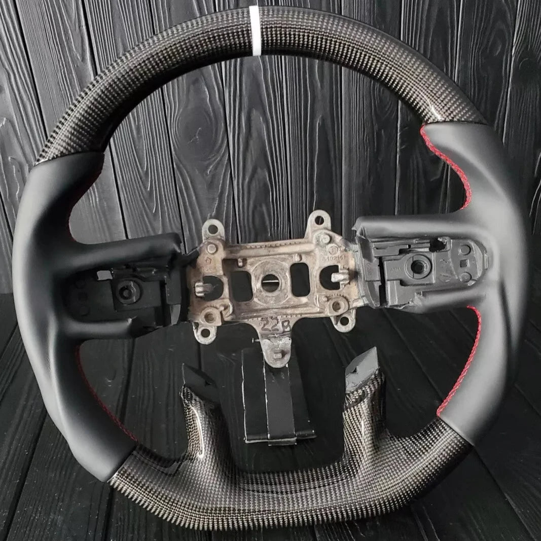 2021-2026+ Ram TRX 1500 Custom Carbon Fiber Steering Wheel - AutoLEDTech.com