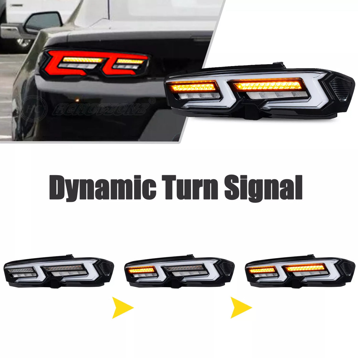 2019+ Chevy Camaro Clear Euro Style LED Tail Lights
