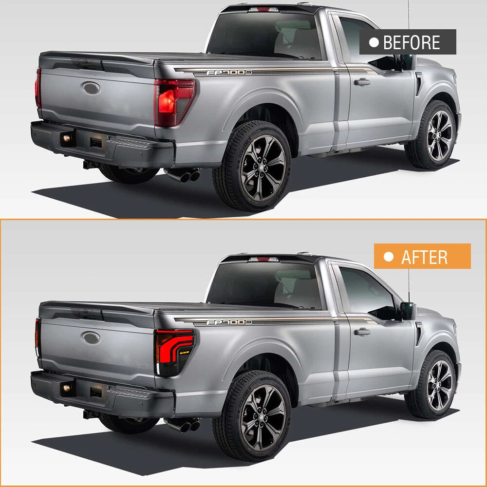 2021-2026 Ford F150 & Raptor Red/Smoked 24+ Style LED Tail Lights - Fits all models