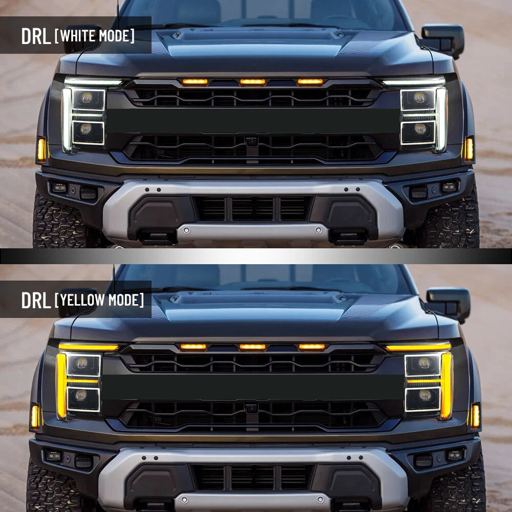 2021-2023 Ford F150 2024+ Style LED DRL Headlights - AutoLEDTech.com
