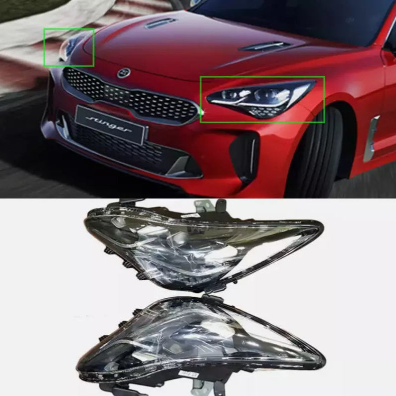 2017-2024 Kia Stinger GT LED DRL Headlights + Conversion Harness