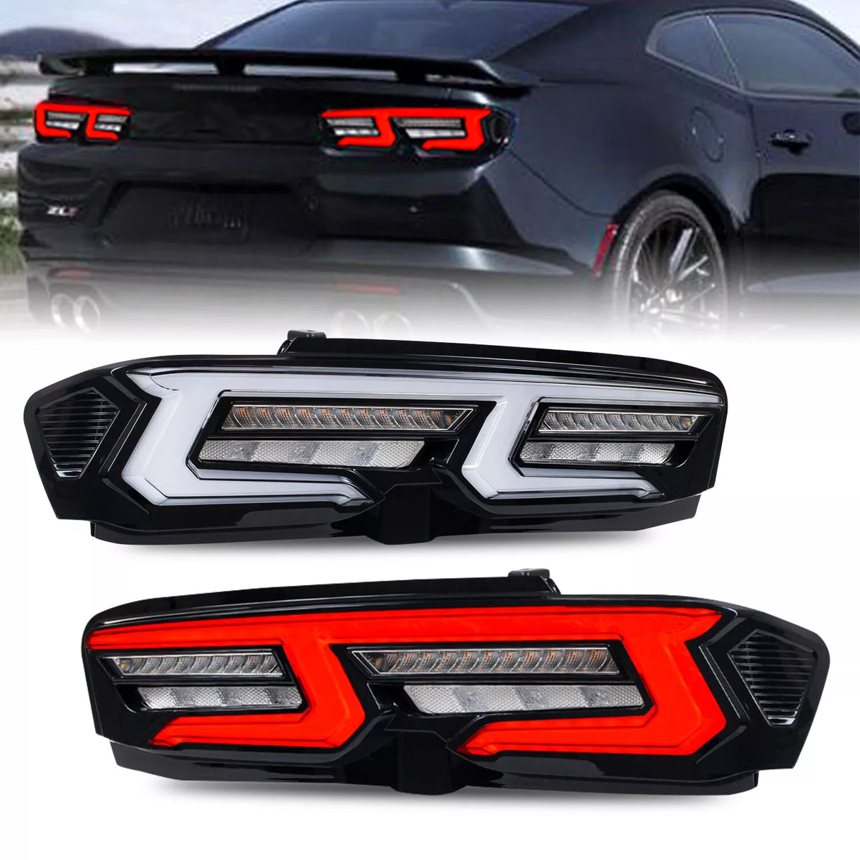 2019+ Chevy Camaro Clear Euro Style LED Tail Lights