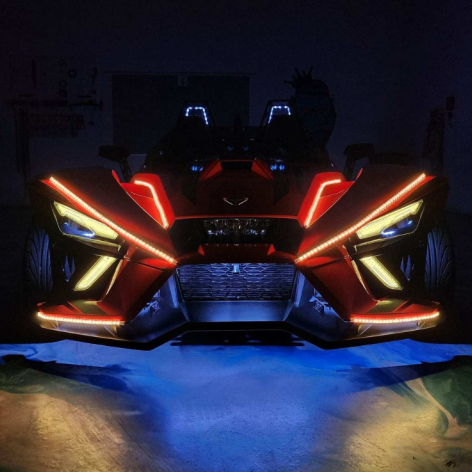 2014-2025+ Polaris Slingshot RGBW Flow Series LED Underbody Grill Lights 8-Piece - AutoLEDTech.com