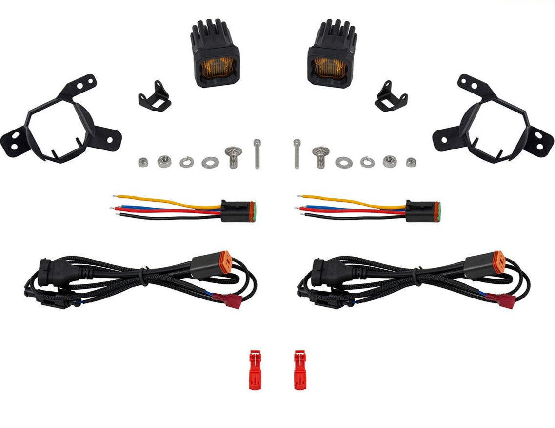 2024-2026+ GMC Sierra HD LED Pod Fog Light + Bracket Kit