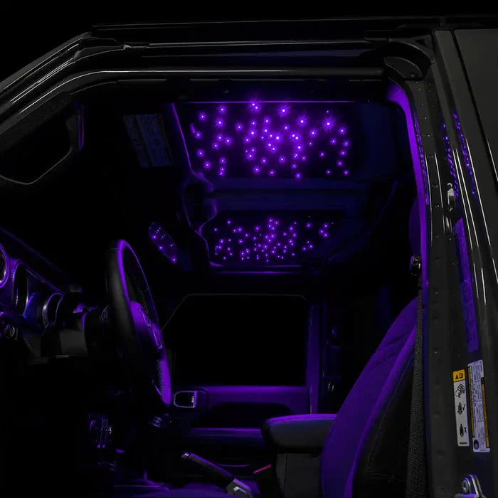2018-2026+ Jeep Wrangler JL Gladiator JT RGB Starlight Headliner - AutoLEDTech.com