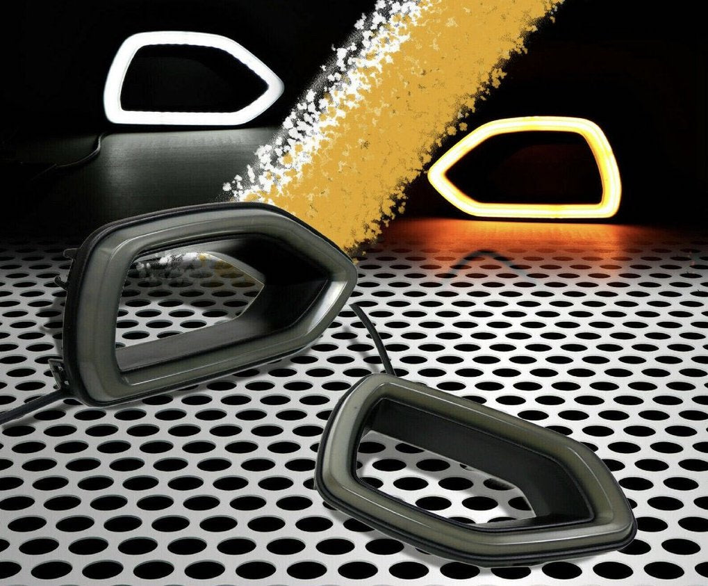 2015-2023 Dodge Charger Switchback White/Amber LED Grill Snorkel Air Intake Light Assembly LED headlight kit AutoLEDTech Oracle Lighting Trendz Flow Series RGBHaloKits OneUpLighting Morimoto