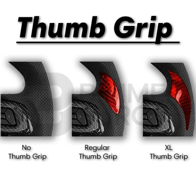 Add Carbon Thumb Grips For Steering Wheel