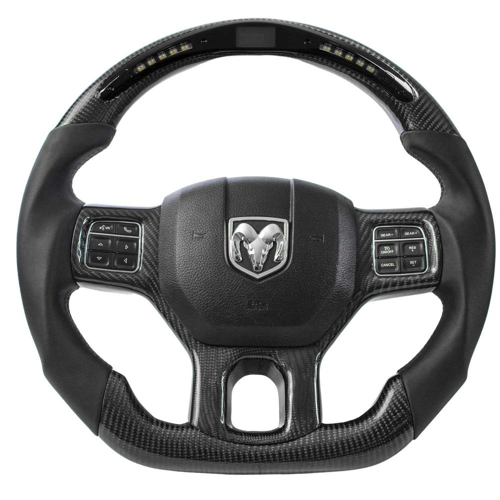 2012-2018 Dodge Ram Custom Carbon Fiber Steering Wheel - AutoLEDTech.com