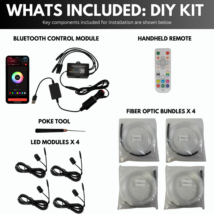 Dodge Charger Challenger Durango RGBW LED Starlight Floor Mats Lights Kit