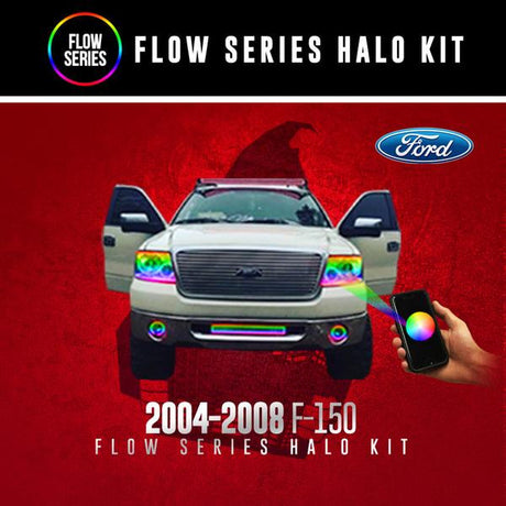 2004-2008 Ford F150 Color-Chasing Halo Kit LED headlight kit AutoLEDTech Oracle Lighting Trendz Flow Series RGBHaloKits OneUpLighting Morimoto