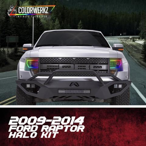 2013-2014 Ford F150 & Raptor Color-Chasing Halo Kit LED headlight kit AutoLEDTech Oracle Lighting Trendz Flow Series RGBHaloKits OneUpLighting Morimoto