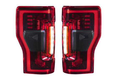 2017-2023 Ford Super Duty Red/Smoked LED Tail Lights - Fits all models LED headlight kit AutoLEDTech Oracle Lighting Trendz Flow Series RGBHaloKits OneUpLighting Morimoto