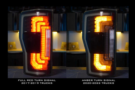 2017-2023 Ford Super Duty Red/Smoked LED Tail Lights - Fits all models LED headlight kit AutoLEDTech Oracle Lighting Trendz Flow Series RGBHaloKits OneUpLighting Morimoto