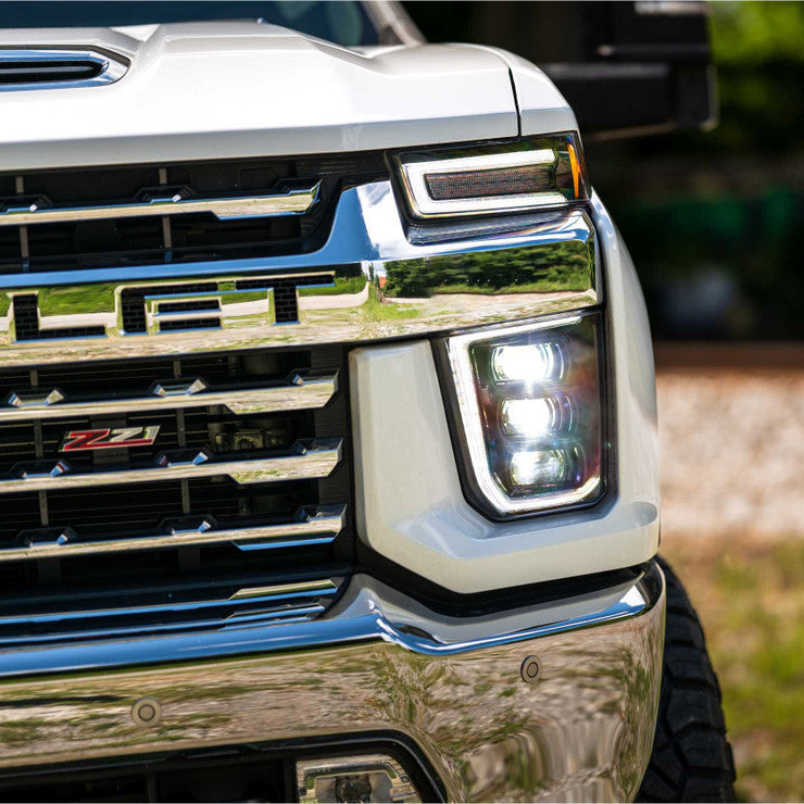 2020-2023+ Chevrolet Silverado 2500 3500 HD LED DRL Projector Replacement Headlights LED headlight kit AutoLEDTech Oracle Lighting Trendz Flow Series RGBHaloKits OneUpLighting Morimoto