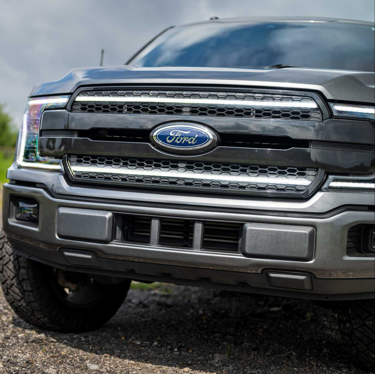 2018-2020 FORD F-150 White or Amber LED DRL Grill Light Assembly LED headlight kit AutoLEDTech Oracle Lighting Trendz Flow Series RGBHaloKits OneUpLighting Morimoto