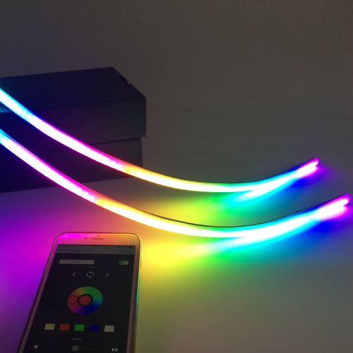 Universal Flexible Color-Chasing RGBW LED DRL Tubes Strips (12" | 24" | 36") LED headlight kit AutoLEDTech Oracle Lighting Trendz Flow Series RGBHaloKits OneUpLighting Morimoto