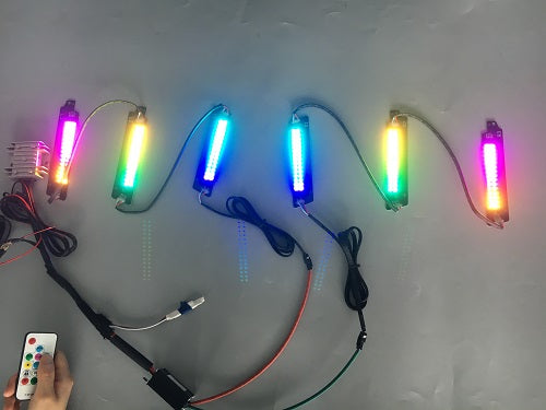 2015-2020 Ford Mustang RGBW Color-Chasing DRL Boards LED headlight kit AutoLEDTech Oracle Lighting Trendz Flow Series RGBHaloKits OneUpLighting Morimoto