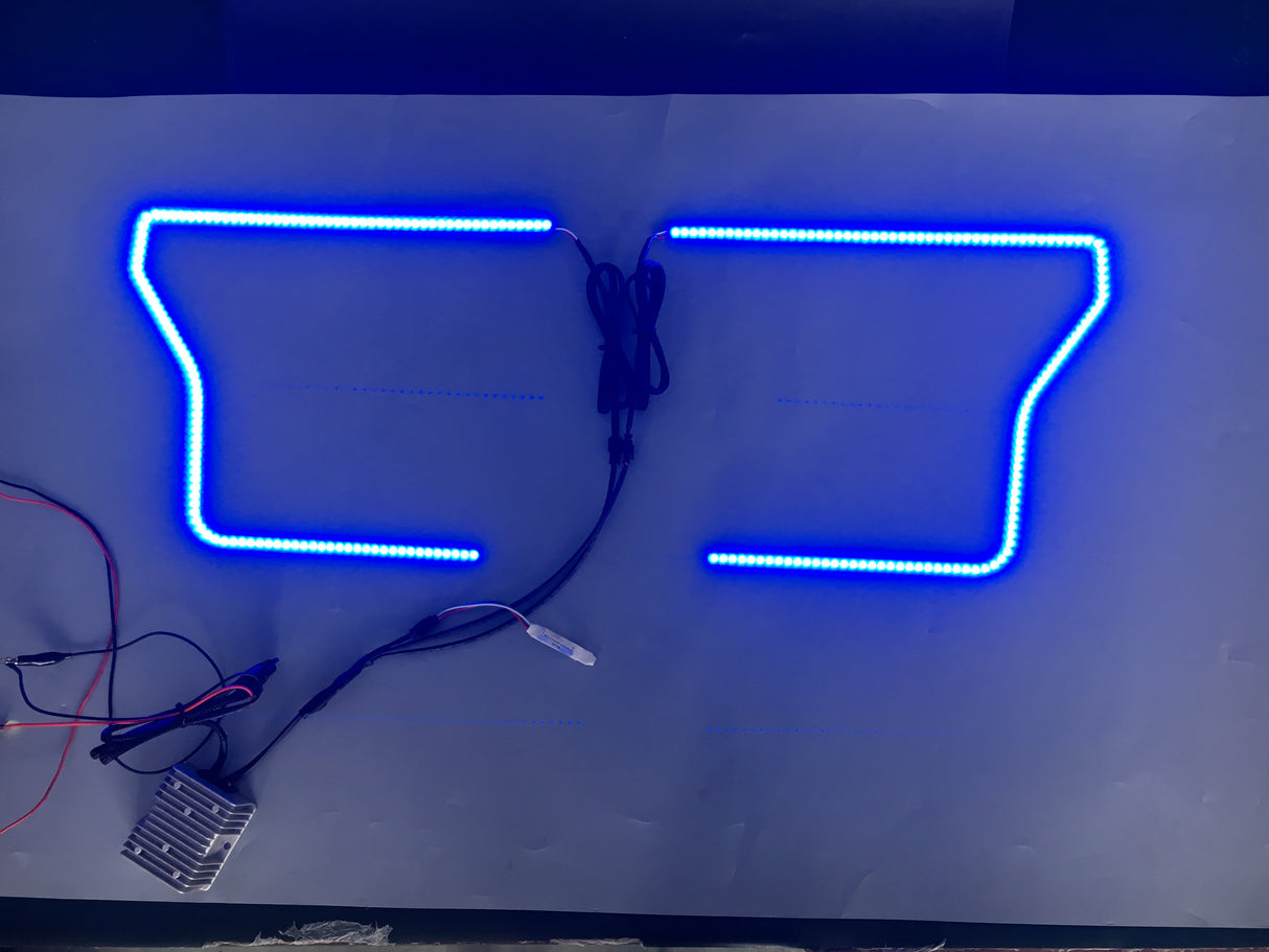 2015-2017 Ford F150 RGBW Color-Chasing LED Halo DRL Kit LED headlight kit AutoLEDTech Oracle Lighting Trendz Flow Series RGBHaloKits OneUpLighting Morimoto