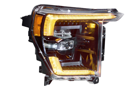 2021-2023+ Ford F-150 White LED DRL Projector Replacement Headlights (For Halogen/Reflector Models) LED headlight kit AutoLEDTech Oracle Lighting Trendz Flow Series RGBHaloKits OneUpLighting Morimoto