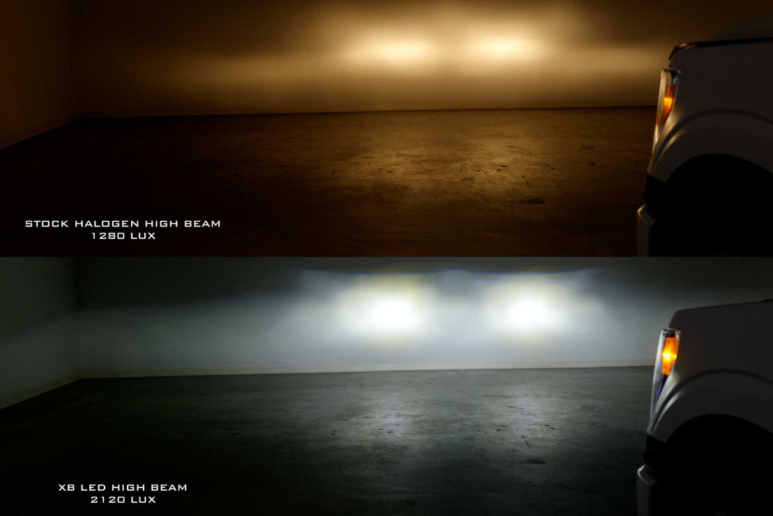 2021-2023+ Ford F-150 White LED DRL Projector Replacement Headlights (For Halogen/Reflector Models) LED headlight kit AutoLEDTech Oracle Lighting Trendz Flow Series RGBHaloKits OneUpLighting Morimoto