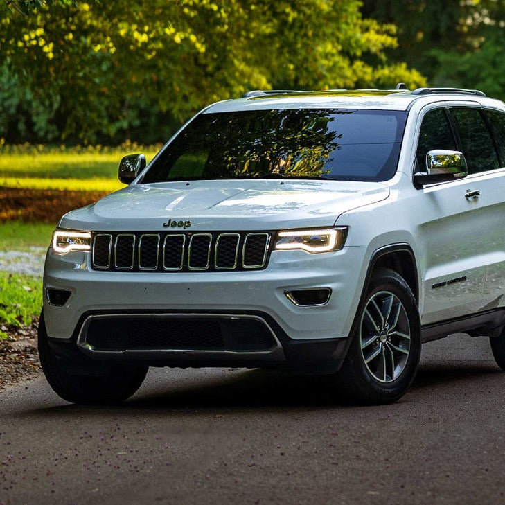 2014-2022 Jeep Grand Cherokee WK2 LED DRL Projector Replacement Headlights - Fits all models LED headlight kit AutoLEDTech Oracle Lighting Trendz Flow Series RGBHaloKits OneUpLighting Morimoto