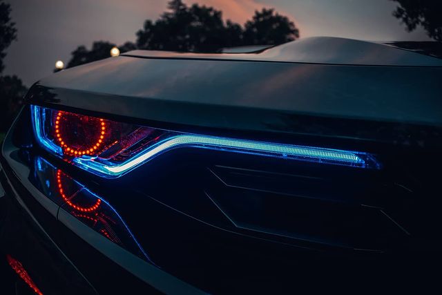 2019-2023 Chevrolet Camaro LT RS SS RGBW LED DRL Prebuilt Headlights & Fog Lights (Color-Changing) LED headlight kit AutoLEDTech Oracle Lighting Trendz Flow Series RGBHaloKits OneUpLighting Morimoto