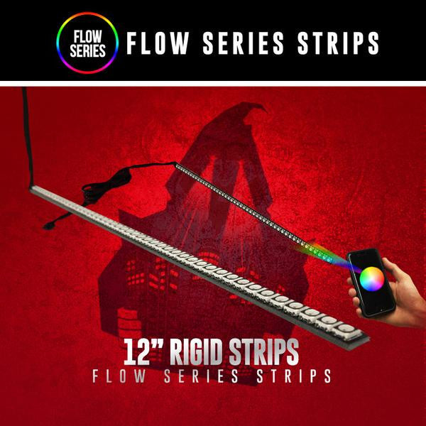 12" Flow Series RGBW LED Rigid Strips LED headlight kit AutoLEDTech Oracle Lighting Trendz Flow Series RGBHaloKits OneUpLighting Morimoto