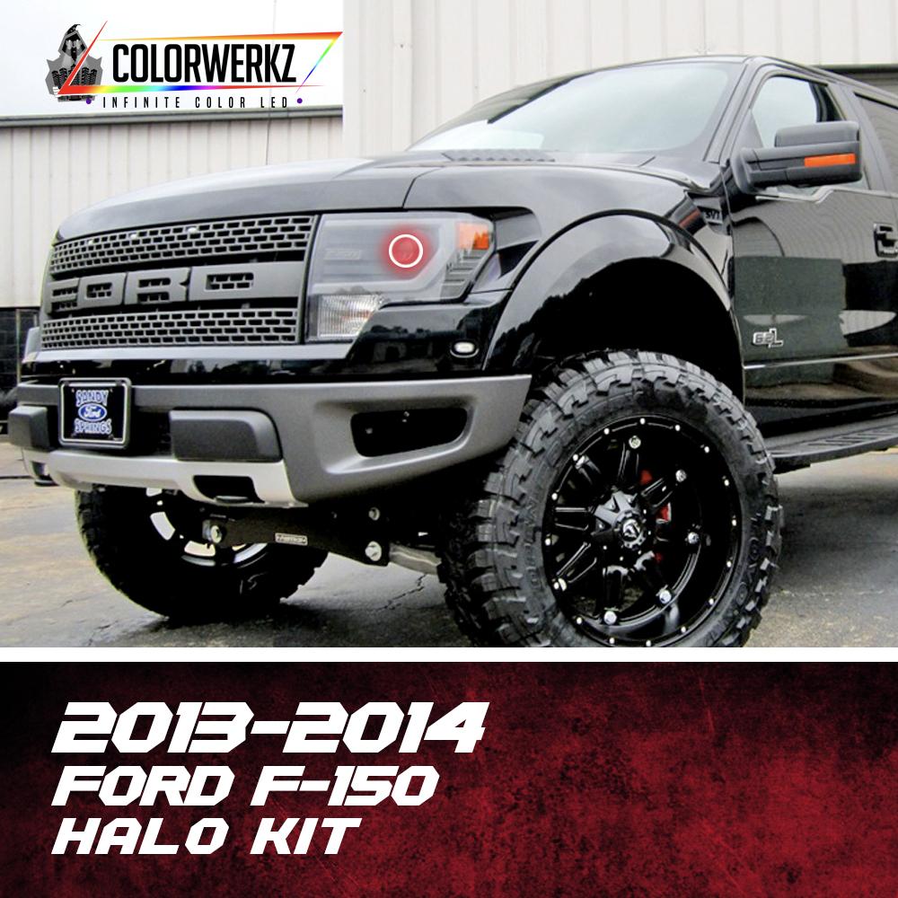 2013-2014 Ford F150 & Raptor Color-Chasing Halo Kit LED headlight kit AutoLEDTech Oracle Lighting Trendz Flow Series RGBHaloKits OneUpLighting Morimoto