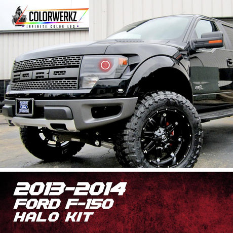 2013-2014 Ford F150 & Raptor Color-Chasing Halo Kit LED headlight kit AutoLEDTech Oracle Lighting Trendz Flow Series RGBHaloKits OneUpLighting Morimoto