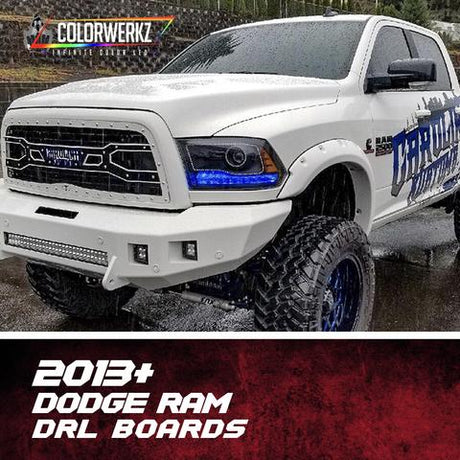 2013-2018 Dodge Ram 1500 2500 Color-Chasing/RGBW +A LED DRL Boards LED headlight kit AutoLEDTech Oracle Lighting Trendz Flow Series RGBHaloKits OneUpLighting Morimoto