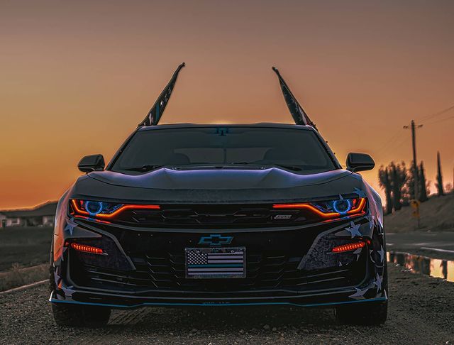 2019-2023 Chevrolet Camaro LT RS SS RGBW LED DRL Prebuilt Headlights & Fog Lights (Color-Changing) LED headlight kit AutoLEDTech Oracle Lighting Trendz Flow Series RGBHaloKits OneUpLighting Morimoto