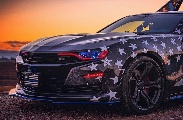 2019-2023 Chevrolet Camaro LT RS SS RGBW LED DRL Prebuilt Headlights & Fog Lights (Color-Changing) LED headlight kit AutoLEDTech Oracle Lighting Trendz Flow Series RGBHaloKits OneUpLighting Morimoto