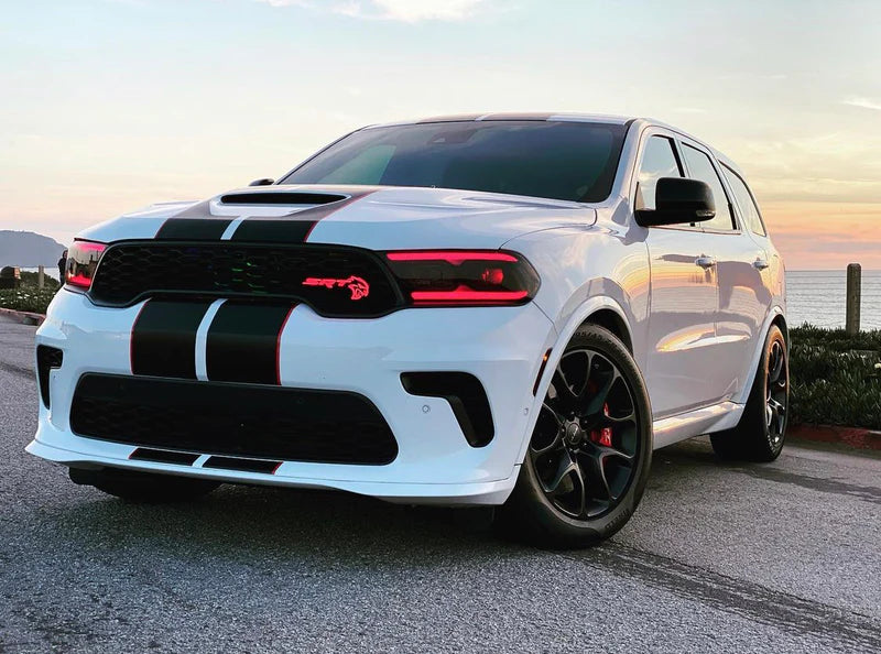 2021-2023+ Dodge Durango RGBW Color-Chasing LED DRL Prebuilt Headlights (Flow Series) LED headlight kit AutoLEDTech Oracle Lighting Trendz Flow Series RGBHaloKits OneUpLighting Morimoto