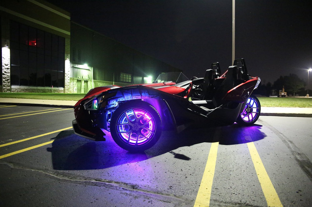 2014-2023 Polaris Slingshot LED Underbody & Front Grill Lights 8-Piece Kit (RGBW|Flow Series) LED headlight kit AutoLEDTech Oracle Lighting Trendz Flow Series RGBHaloKits OneUpLighting Morimoto