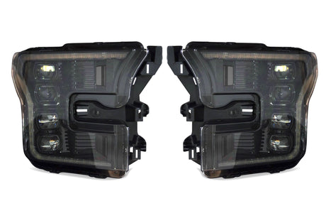 2016-2020 Ford Raptor & F150 White or Amber LED DRL Projector Headlight Assemblies LED headlight kit AutoLEDTech Oracle Lighting Trendz Flow Series RGBHaloKits OneUpLighting Morimoto