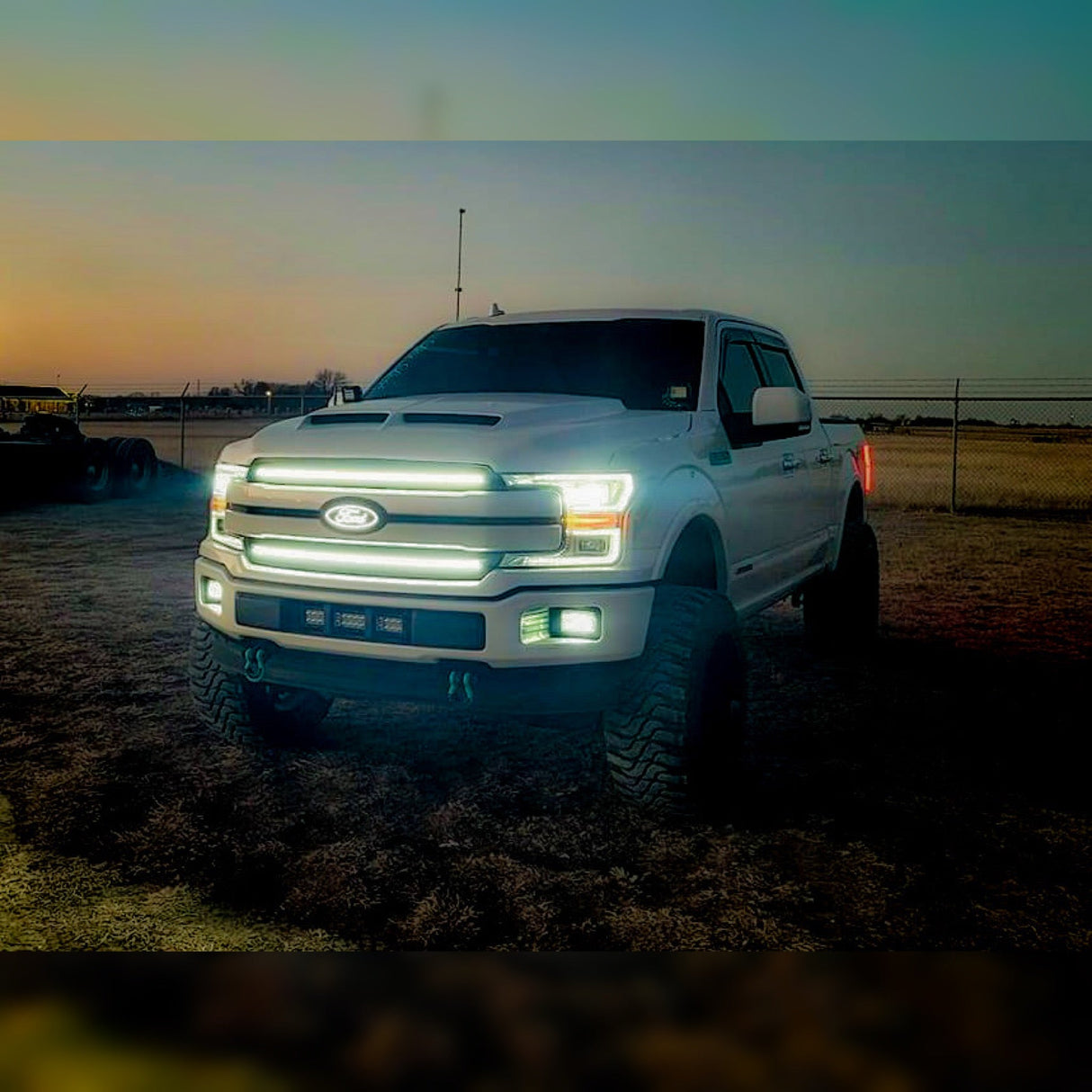 2018-2020 Ford F150 LED Grill Accent Lights Kit | XL, STX, XLT, KR, Lariat, Platinum, Limited LED headlight kit AutoLEDTech Oracle Lighting Trendz Flow Series RGBHaloKits OneUpLighting Morimoto