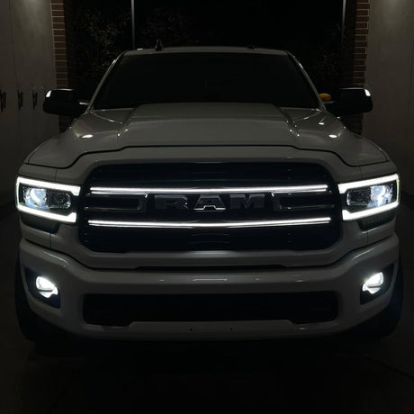 2019-2023 Ram 2500 3500 Laramie LED Grill Accent Lights Kit LED headlight kit AutoLEDTech Oracle Lighting Trendz Flow Series RGBHaloKits OneUpLighting Morimoto