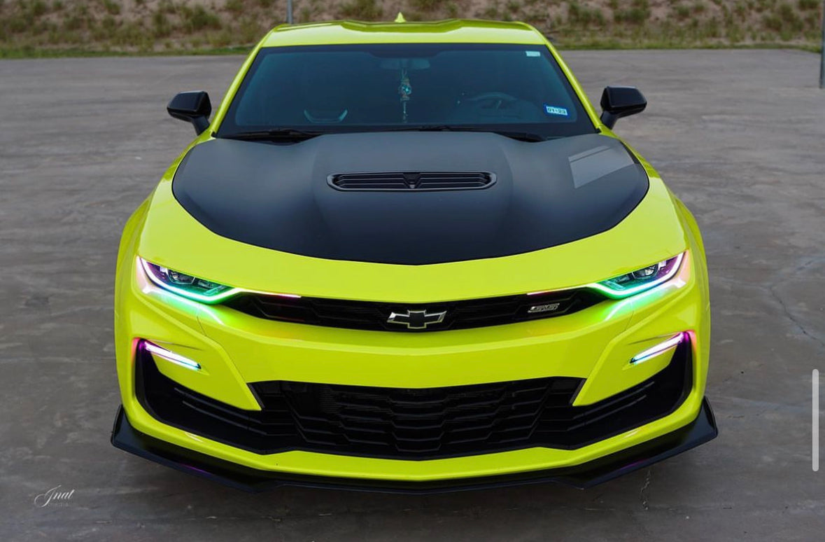 2019-2024 Chevrolet Camaro RS SS RGBW Color-Chasing LED DRL Board Tube Kit - AutoLEDTech.com