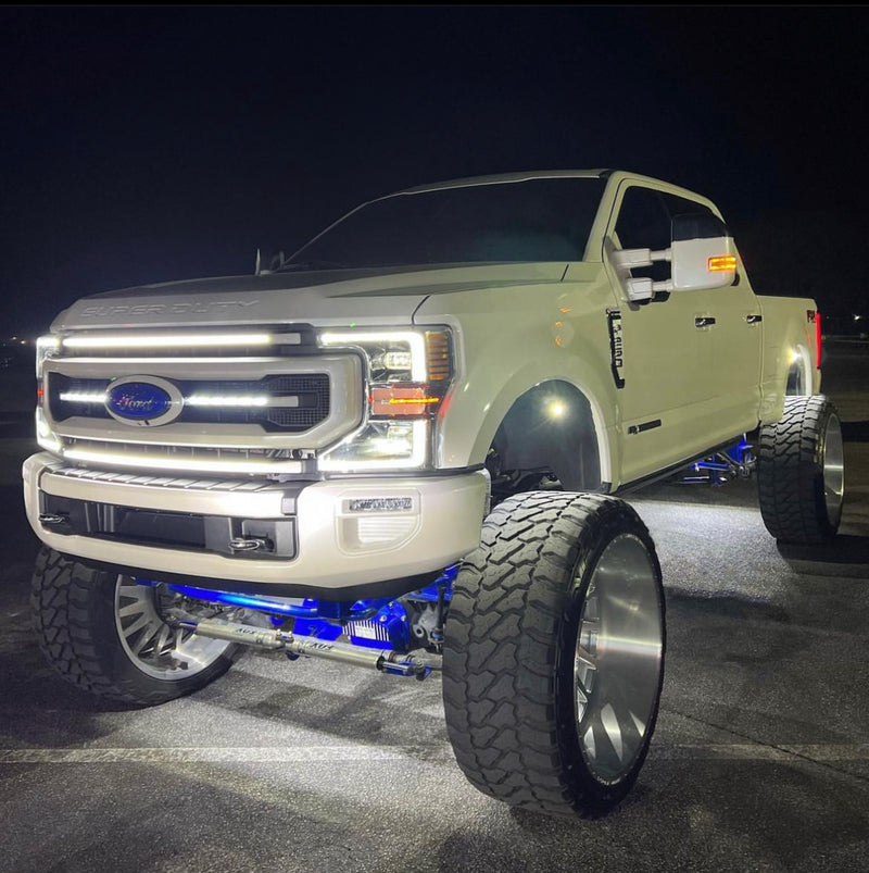 2020-2022 Ford Super Duty F250 Scanning LED Center Grill Accent Lights Kit - AutoLEDTech.com