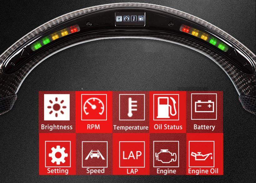 2014-2019 Chevrolet C7 Corvette Custom Carbon Fiber Steering Wheel w/ LED RPM Display LED headlight kit AutoLEDTech Oracle Lighting Trendz Flow Series RGBHaloKits OneUpLighting Morimoto