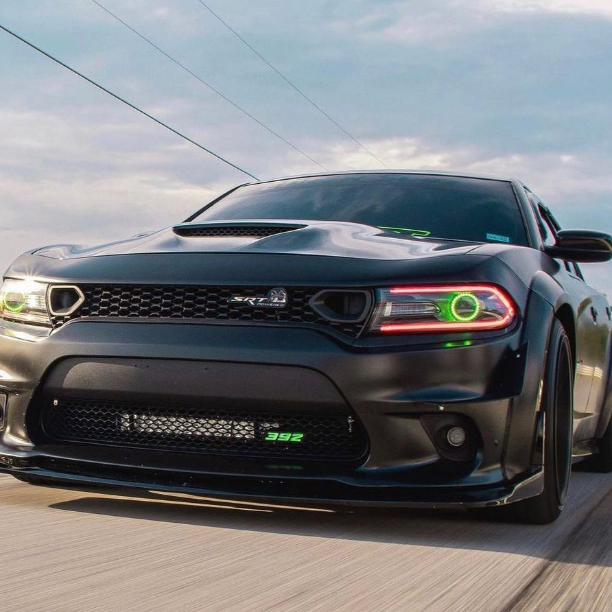 2015-2023 Dodge Charger RGBW +A LED DRL Replacement Boards LED headlight kit AutoLEDTech Oracle Lighting Trendz Flow Series RGBHaloKits OneUpLighting Morimoto