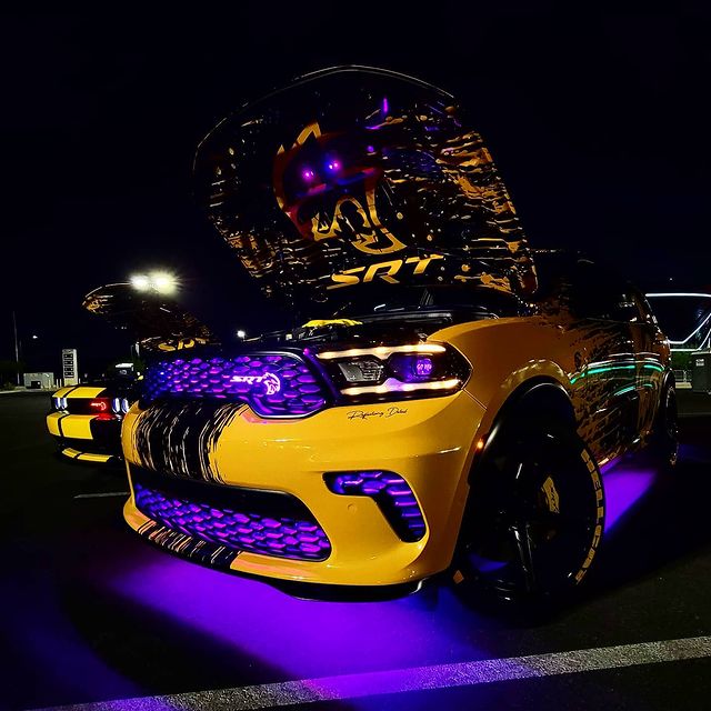 2021-2023+ Dodge Durango RGBW Color-Chasing LED DRL Prebuilt Headlights (Flow Series) LED headlight kit AutoLEDTech Oracle Lighting Trendz Flow Series RGBHaloKits OneUpLighting Morimoto