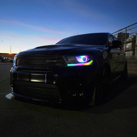 2014-2020 Dodge Durango RGBW Flow Series LED DRL Boards LED headlight kit AutoLEDTech Oracle Lighting Trendz Flow Series RGBHaloKits OneUpLighting Morimoto