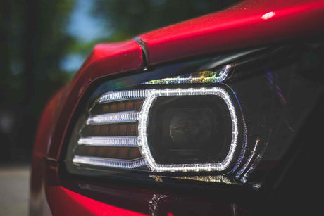 2010-2014 Ford Mustang LED DRL Projector Replacement Headlights LED headlight kit AutoLEDTech Oracle Lighting Trendz Flow Series RGBHaloKits OneUpLighting Morimoto