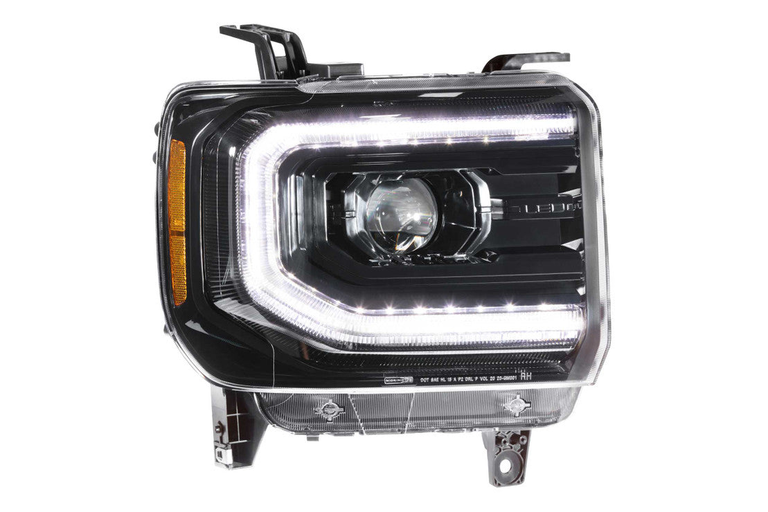 2014-2019 GMC Sierra 1500 2500 HD LED DRL Projector Replacement Headlights LED headlight kit AutoLEDTech Oracle Lighting Trendz Flow Series RGBHaloKits OneUpLighting Morimoto