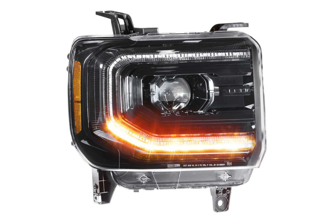 2014-2019 GMC Sierra 1500 2500 HD LED DRL Projector Replacement Headlights LED headlight kit AutoLEDTech Oracle Lighting Trendz Flow Series RGBHaloKits OneUpLighting Morimoto